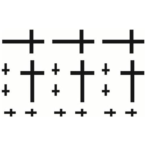 Waterproof Temporary Tattoo Sticker Small Cross Tattoo on Finger Water Transfer Flash Fake Tattoo for Girl Women Men T0137