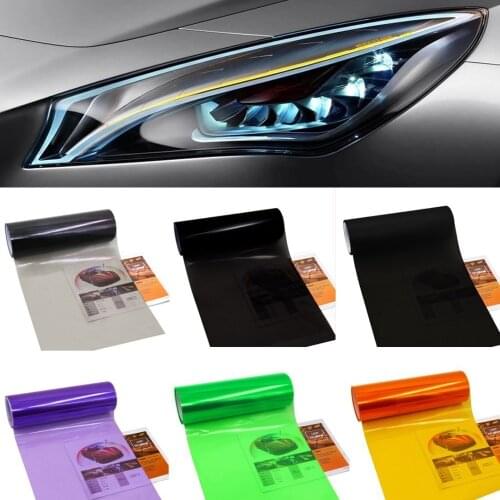 40x200cmCar Stickers Car Headlights Taillight Tinting Film Sheet Sticker Side Light Waterproof Brake Light Film Car Accessories