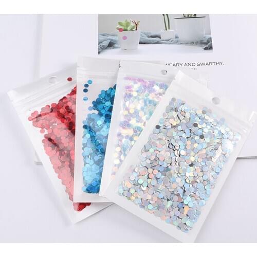 Ultrathin 3mm 4mm Dot Nail Sequins PET Paillettes Laser Sequin for Nails Art Manicure Wedding Christmas Decoration Confetti 10g