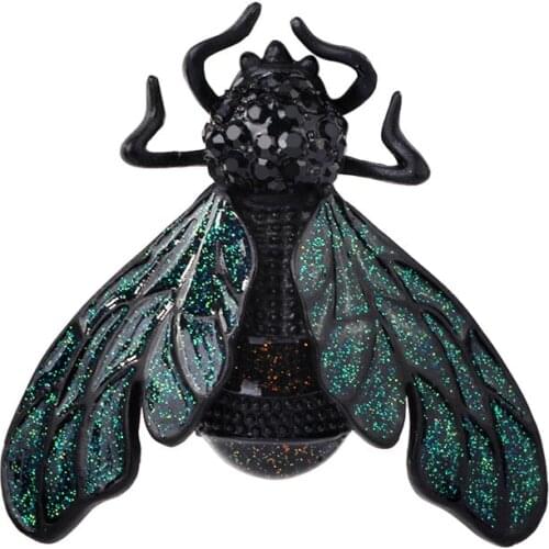 Vintage Insect Pin For Womens Black White Brooch Jewelry Party Office Clothes Scarf Buckle Garment Accessories Gift