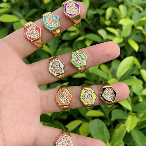 Women Heart Adjustable Ring Simple Open Rings Stackable Thumb Ring Jewelry