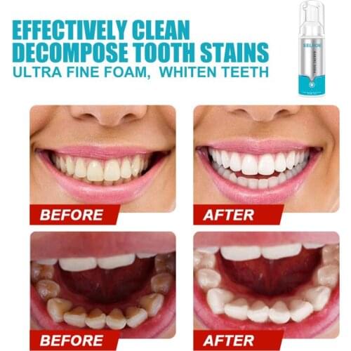 Toothpaste Foam Deep Cleaning Teeth Foam Whitening Stain Removal Refreshing Toothpaste Dispel yellow Eliminate Bad Breath TSLM1