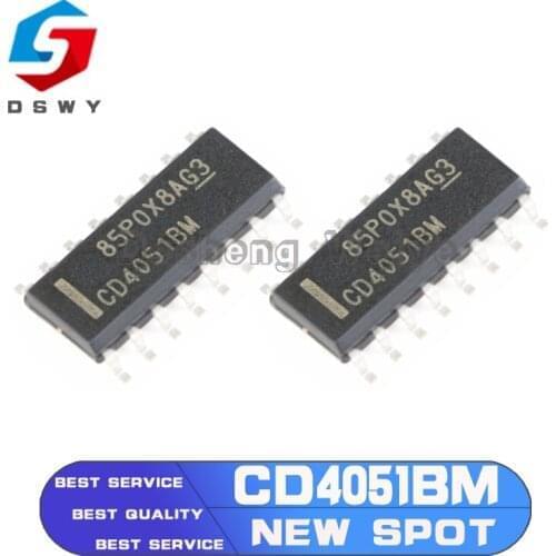 10PCS CD4051BM SOP-16 CD4051 HEF/HCF/CD4051 4051 SOP16 SMD New and Original IC Chipset
