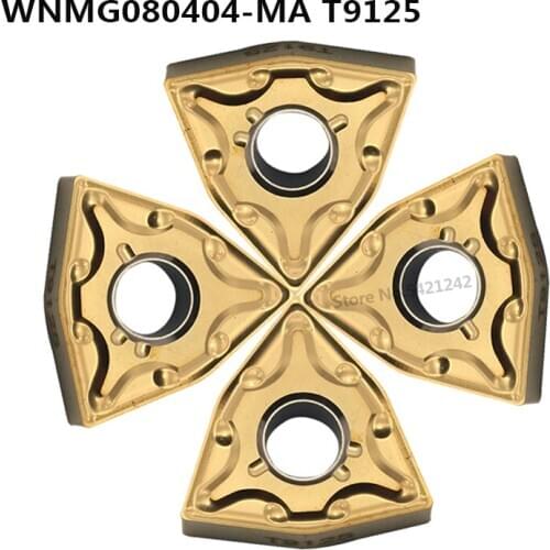 10pcs WNMG080404 WNMG080408 TM MA T9125 Original Tungaloy Carbide inserts CNC Lathe Tools External Turning Blade Tools for Steel