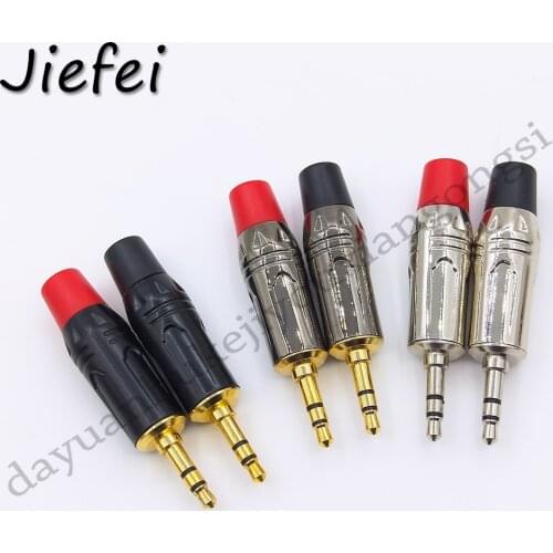 1000Pcs 3 types New high quality Copper Gold Plated 3.5mm Male Stereo Jack Plug soldering connector