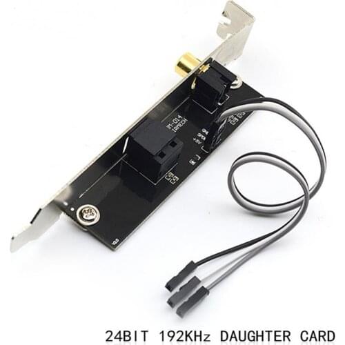 80% Off 24Bit 192KHz Daughter Card SPDIF Optical Fiber Coaxial Digital Sound Card Baffle