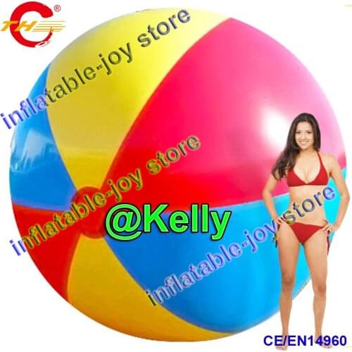 Free shipping 2m dia inflatable beach ball for sale, children swimming pool balls balloon for summer party, big inflatable balls
