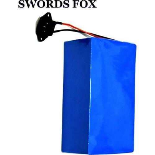 SWORDS FOX 36V 60AH electric bike battery 36V60AH battery pack use 3.7V 5AH 26650 cell 50A BMS with 3A Charger