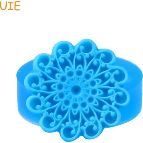HYL312U 24mm Flower Silicone Mold - for Sugarcraft, Fondant, Scrapbooking, DIY Handmade, Cookie Biscuit, Resin Clay, Food Safe