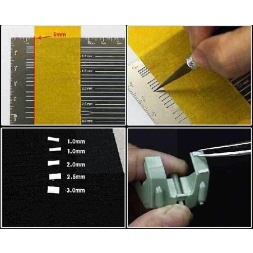Gundam Military Model Tool ABS Plastic Sheet Detail Isometric Positioning Cutting MS006 Modification Ruler V3S2