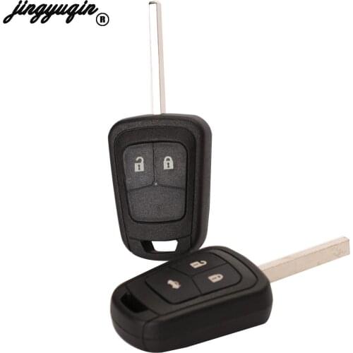 Jingyuqin 2/3 Buttons Remote Fob Car Key Shell Csse Cover For Chevrolet AVEO For Opel Camaro/Cruze/Equinox/Impala/Malibu/Sonic