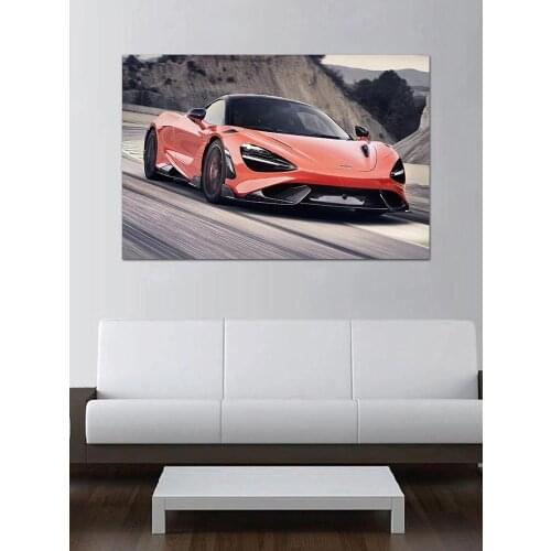 Mclaren 765LT Orange Supercar Wall Art Canvas Paintings Home Decor Picture Hd Prints Modern Poster For Bedroom Modular Framed