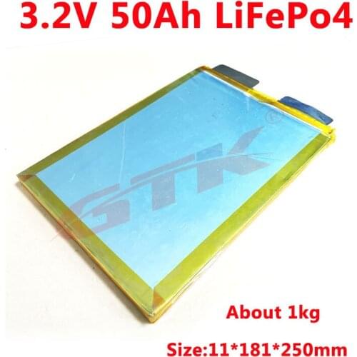 GTK 3.2v 50Ah lifepo4 cells 3.2v lifepo4 lithium batteries for electric bike battery pack solar energy system