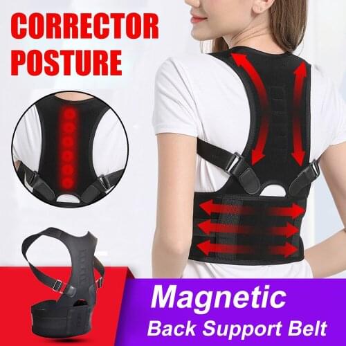 Magnetic Therapy Lower Back Brace Corset Shoulder Lumbar Sciatica Waist Posture Corrector Bandage Spine Support Belt Women Men