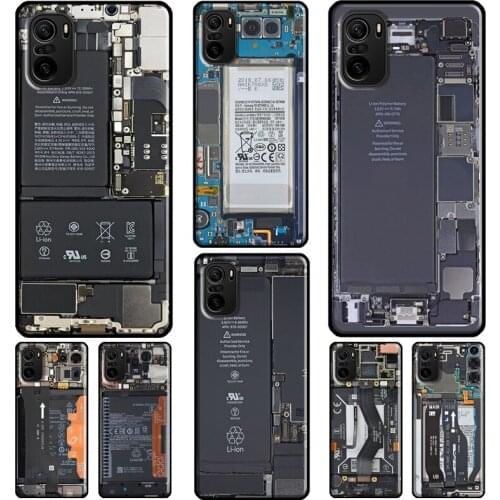 Motherboard Circuit Board For Xiaomi Redmi Note 10 7 8 9 Pro K40 8T 9S Phone Case For Redmi 9 9C 9A 6A 7A 8A Cover
