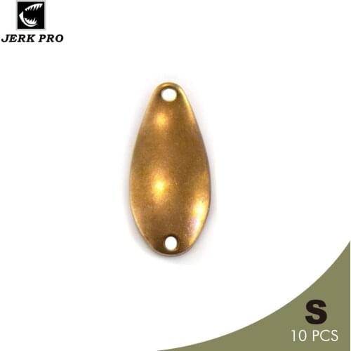 JERK PRO 10PCS Size S 1g Brass Mini Trout Spoon Blanks Tackle Craft Fishing Lure Accessories