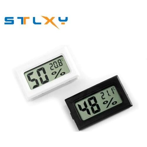 Mini Black white Digital LCD Indoor Convenient Temperature Sensor Humidity Meter Thermometer Hygrometer Gauge