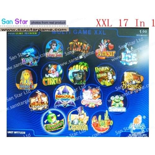 Casino Multi Game Pcb XXL 17 In 1 with touch screen function for Gambling Game Machine