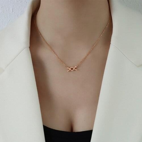 MODAGIRL Women Fashion Jewelry XO Choker Necklace Stainless Steel Three Color Necklace Party Anniversary Gift
