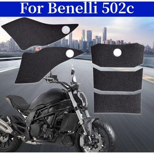 JIUWAN 1 Set Motorbike Fuel Tank Protector Sticker Fuel Tank Knee Non-slip Pads Decal for Benelli 502c Motorcycle Decoration