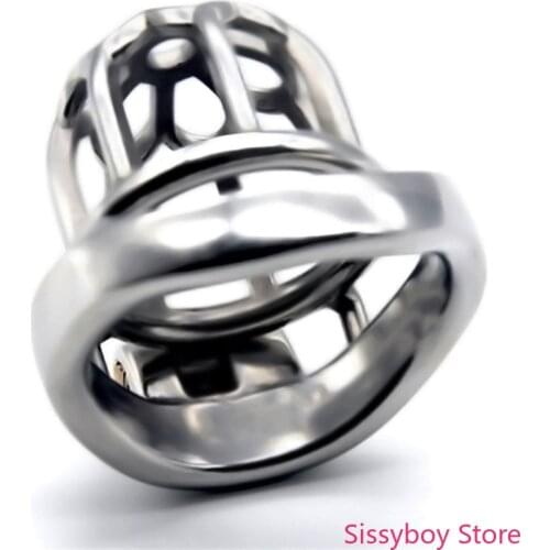 Stainless Steel Chastity Devices Cock Cage Chastity Cage Stretcher Penis Ring Lock Sex Toys Men Cock Ring Adult Sex Products