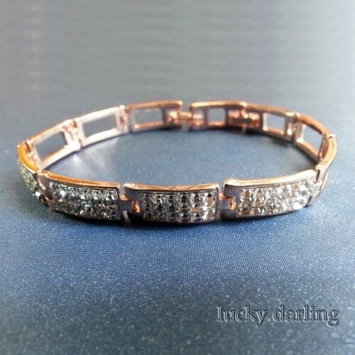 Wholesale women fashion jewelry gold bracelets 18CM crystal women jewelry New