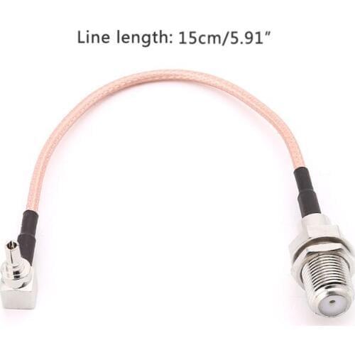F Type Female Jack To CRC9 Male Right Angle RG316 Pigtail Cable 15cm For HUAWEI Modem For Sale