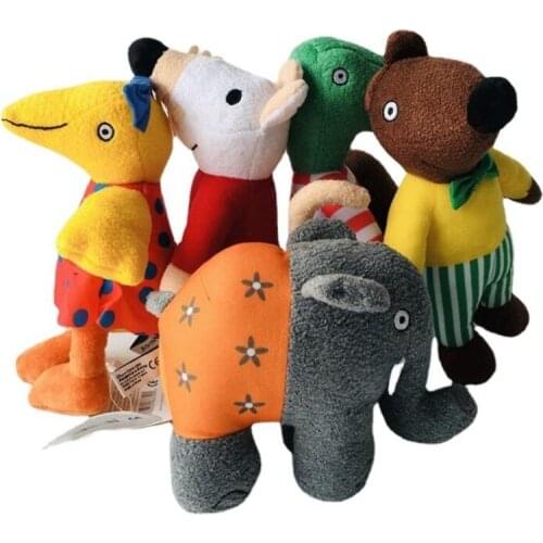 5pcs/Set 25CM Maisy Mouse Stuffed Dolls Pluche Plush Toys Birthday Gifts For Kids Children Gifts