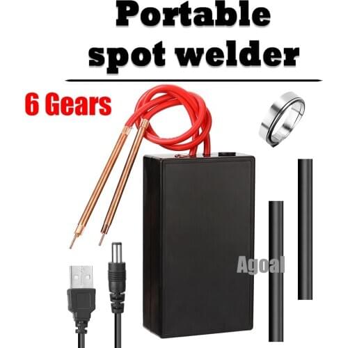 6 Gears Mini Spot Welder Portable Adjustable Welding Machine for 18650 Battery Spot Welding Tool Kit Spot Welder 0.1-0.15mm