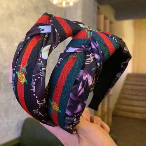 Posidon Solid Colors Floral Designs Hair Knotted Hair Band for Women Headbands Hairbands Headwear 2019 New Arrival