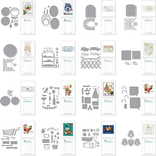 Christmas Series Tree Bell Snowflake Metal Cutting Dies Hot Foil Diy Scrapbooking Crafts Album Template Handmade Decor 2021 New