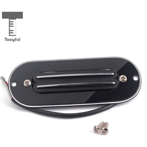 Tooyful Dual Hot Rail Humbucker Pickup for Acoustic Folk Electric Cigar Box Guitar