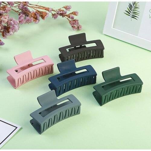 Explosion Style Square Simple Acrylic Large Clip Female Geometric Color Shark Clip Hair Headdress