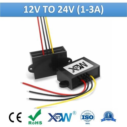 XWST Non-isolated 12v to 24v DC to DC Converter Step Up Boost 1A 2A 3A Power Converter 24v Voltage Regulator / Stabilizer