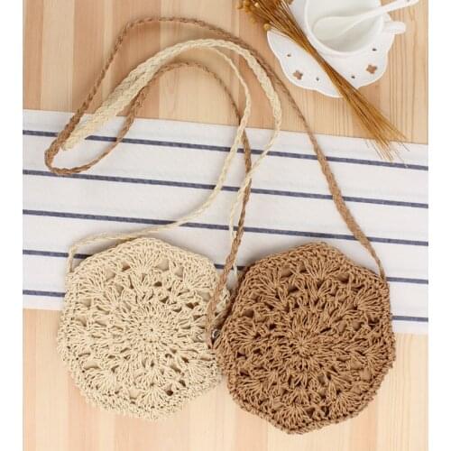 YoReAi Summer Crossbody Bag Women 2021Beach Cross Body Shouler Bag Round Circular Straw Woven Basket Bohemian Vacation Handbag