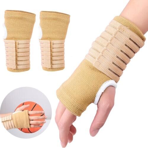1 Pair Brace Support Hand Palm Brace Support Professional Elastic Sports Safety Carpal Tunnel Tennis Wrist Bandage