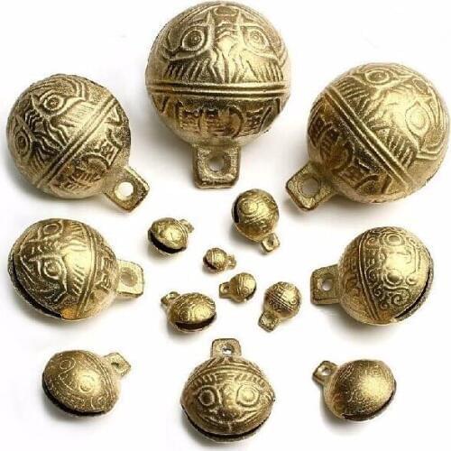 1 piece dog accessories four size pet dog collar pet dog cat bell with tiger head charms cat and dog collar charms golden bells