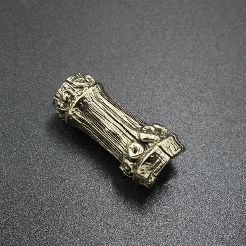 1PC Torch Shape Brass Knife Beads Lanyard Pendant EDC Tool Paracord Umbrella Rope DIY Decorative Accessories Pendant