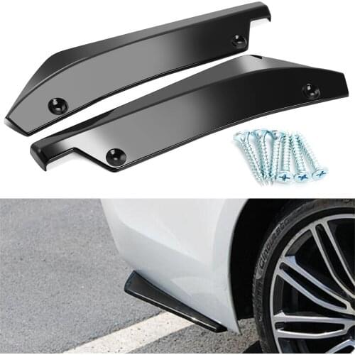 2Pcs Universal Car Rear Bumper Lip Diffuser Splitter Scratch Protector for For Hyundai/Kia/DAIHATSU/SsangYong/Infiniti / Bentley
