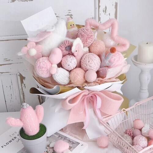 20 Sheets Gold Flower Wrapping Paper Waterproof Christmas Wool Felt Bouquet Florist Flower Wrapping Paper Material