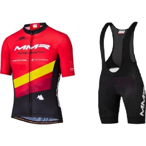 2020 MMR TEAM SPAIN CHAMPION SHORT SLEEVE CYCLING JERSEY SUMMER CYCLING WEAR ROPA CICLISMO+BIB SHORTS WITH POWER BAND