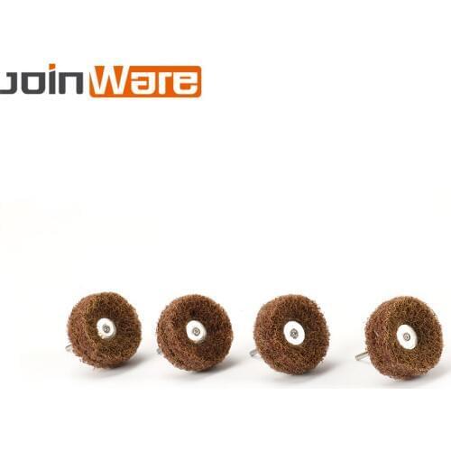 30Pcs Brush Scouring Pad Abrasive Wheel Nylon Fiber Grinding Sanding Head Buffing Polishing Wheel 38mm Rotary Tool 80