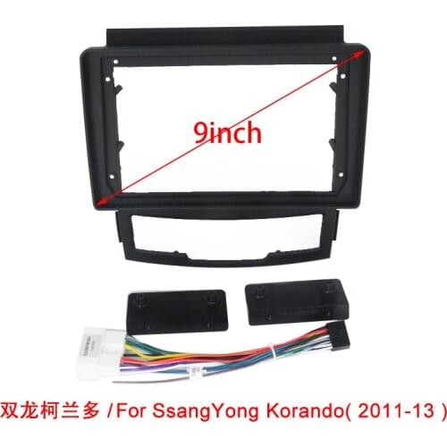 Car Radio Fascia For Ssangyong Actyon Kyron/Korando Actyon/Korando Frame Kit Panel Adapter Face Panel Frame Trim Dashboard 2 Din