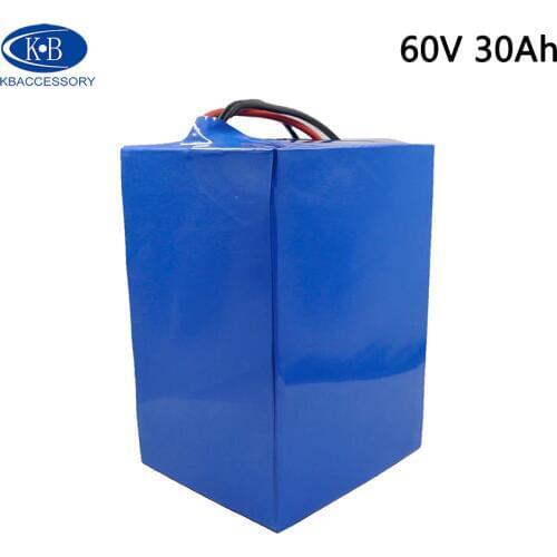 Free Shipping Customizable 60V 30AH Li-Ion Battery Pack Used 26650 3.7v 5000mah cell For 3000W E-Bike Motor 67.2V 2A charger