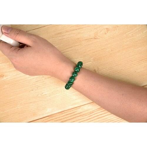 Pick size for 11mm Malachite stone Bracelets making diy Synthesis noble character jewelry design