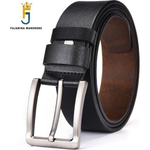FAJARINA Brand Name Fashion High Quality Genuine Leather Belt Casual Styles Design Mens Waistband Cowhide Belts for Men N17FJ399