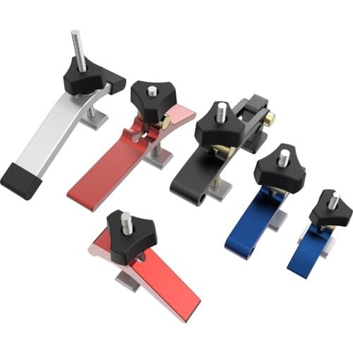 Quick Acting Hold Down Clamp Aluminum Alloy 30 45 T-Slot Miter T-Track Clamp Set for Woodworking Tool Table Workbench