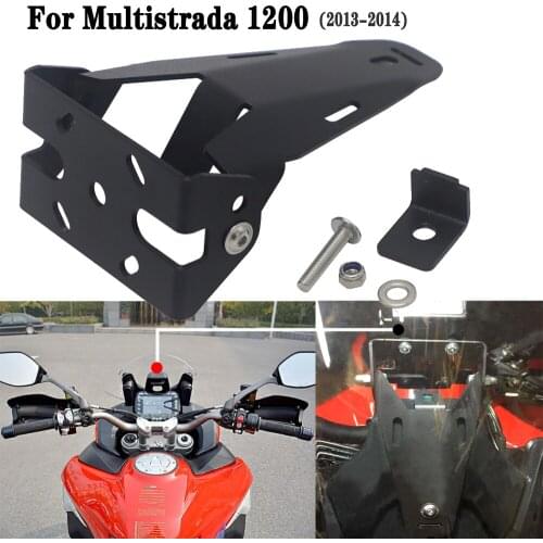 Motorcycle GPS Phone Holder USB and Wireless Charger Mobile Phone Navigation Bracket For Ducati Multistrada 1200 2013 2014