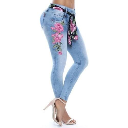 DROWYD Women's Jeans With Embroidery