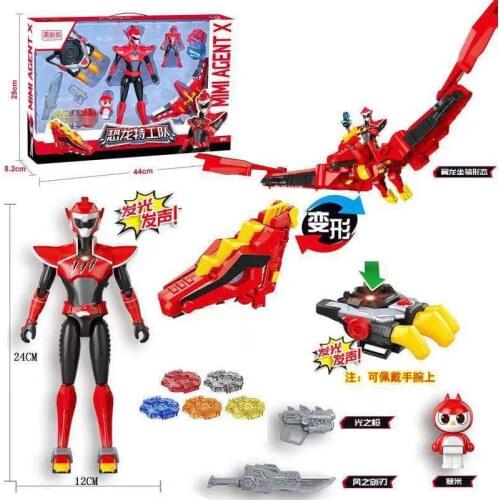 2021 MiniForce Transformation Action Figure Toys Agent Toys X Volt Semey Air Force With Small Kids Toys For Boys Gifts Red